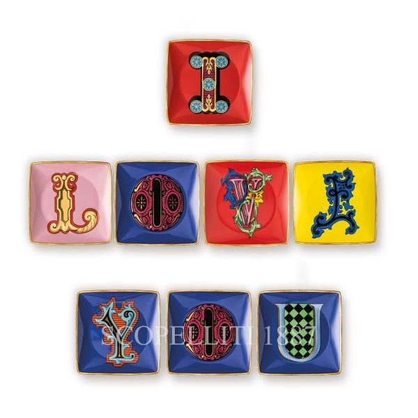 versace alphabet square dish by rosenthal
