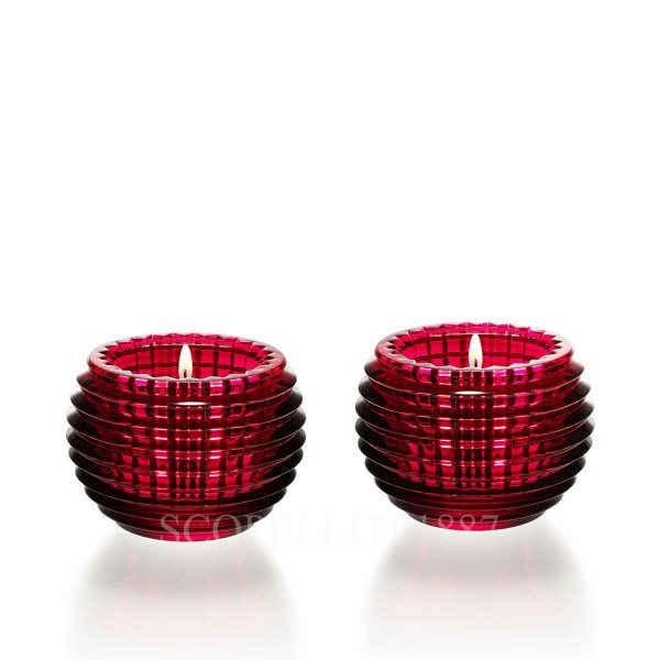 baccarat crystal red eye votive set