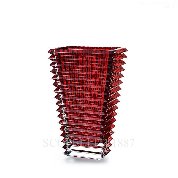 baccarat eye vase small red
