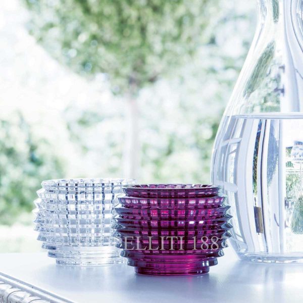 baccarat eye votive set purple