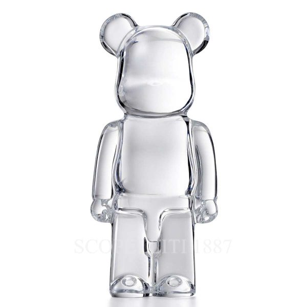 baccarat clear bearbrick sculpture