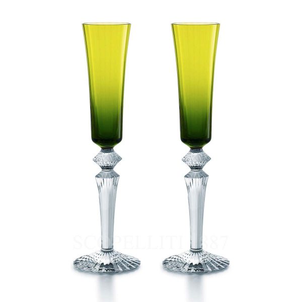 baccarat gift set 2 flutes mille nuits flutissimo moss