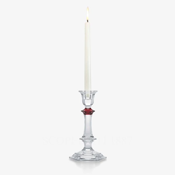 baccarat harcourt candlestick with red knob