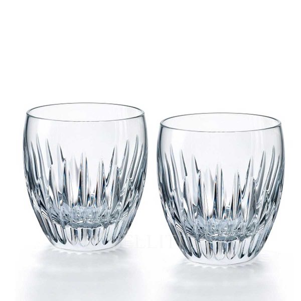 baccarat massena set two crystal tumblers medium