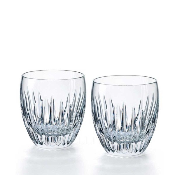 baccarat massena set two crystal tumblers small