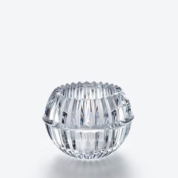 baccarat mille nuits clear crystal votive with beveled petal design