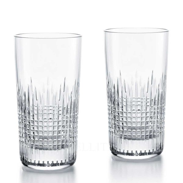 baccarat nancy set two crystal highballs