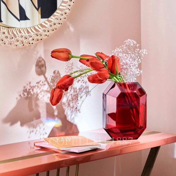 baccarat red vase