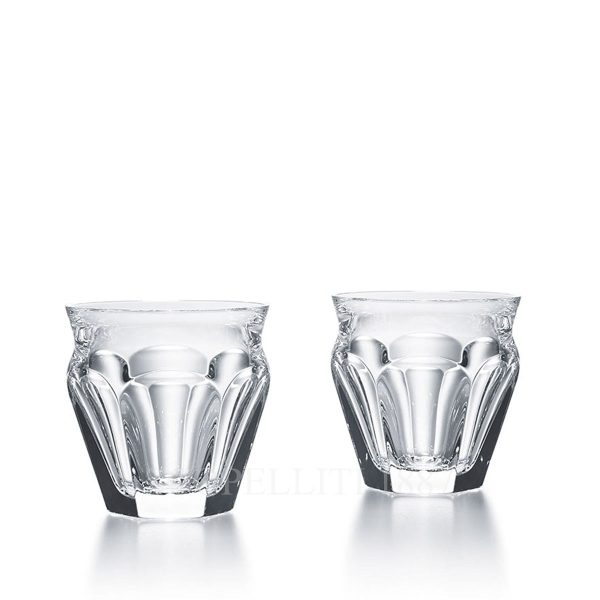 baccarat harcourt talleyrand set two crystal tumblers