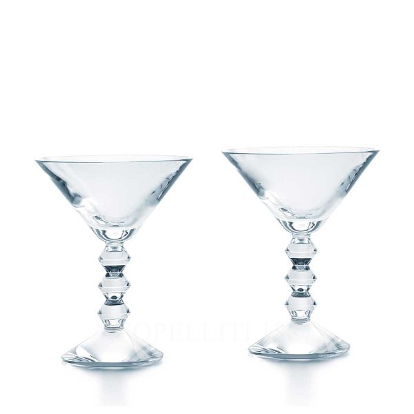 baccarat gift set 2 martini glasses vega