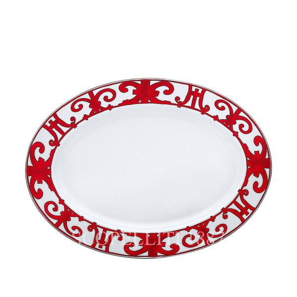 hermes balcon du guadalquivir small oval platter