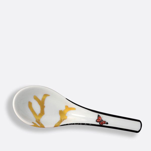 bernardaud aux oiseaux small covered cup in limoges porcelain with hand-painted bird motifs