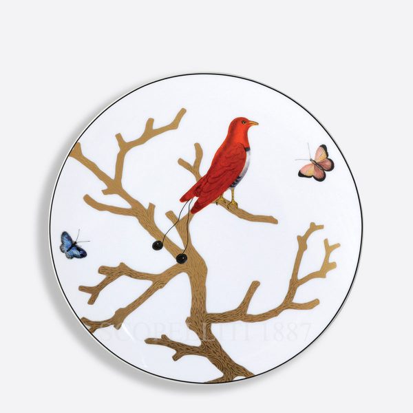 bernardaud aux oiseaux salad plate 21 cm limoges porcelain with bird motif and gold accents