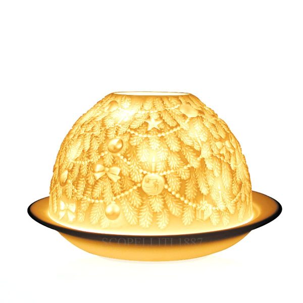bernardaud designer christmas tree votivelight bisque porcelain