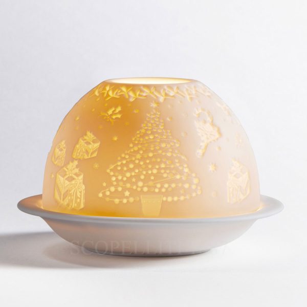bernardaud christmas votive light with candle