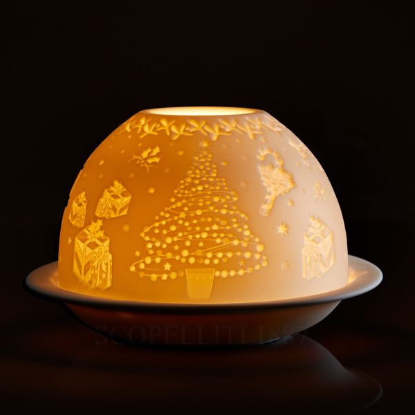 bernardaud christmas votive light with candle