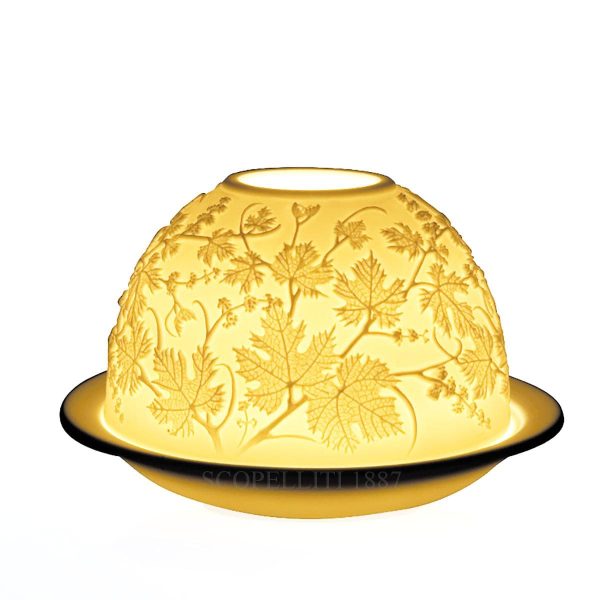 bernardaud designer green grapes votivelight bisque porcelain