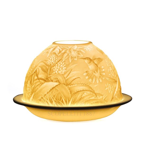 bernardaud designer hummingbirds votivelight bisque porcelain