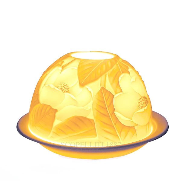 bernardaud designer magnolia blossom votivelight bisque porcelain