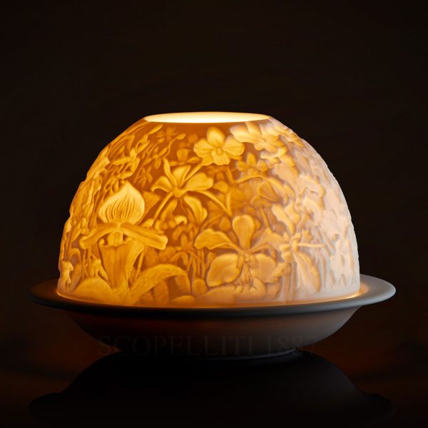 bernardaud orchid votive light with candle