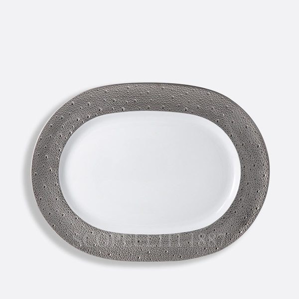 bernardaud oval platter large ecume platine