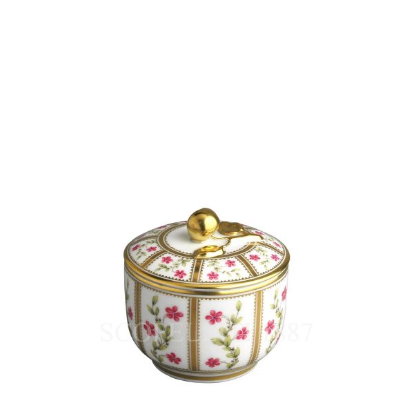 bernardaud roseraie covered sugar bowl