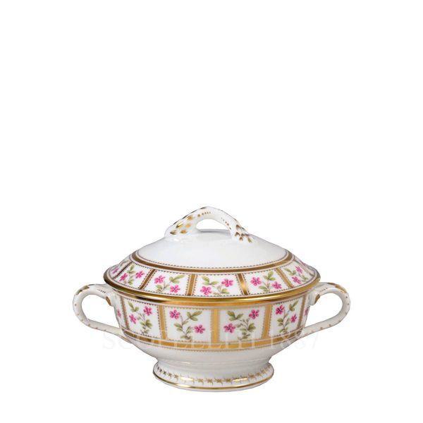 bernardaud roseraie gravy boat with cover