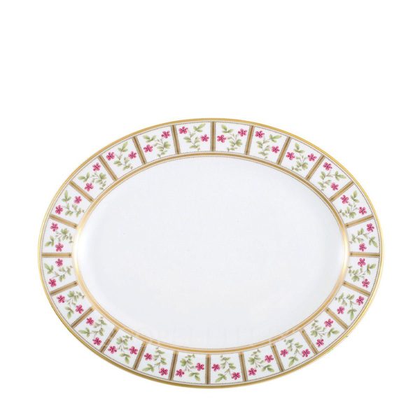 bernardaud roseraie oval platter 33 cm