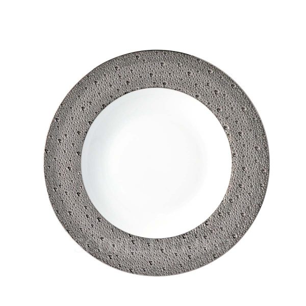 bernardaud soup plate ecume platinum