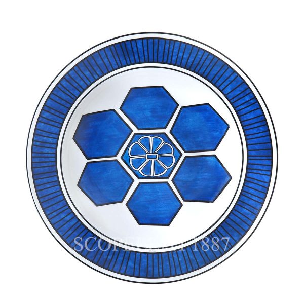 hermès bleus d’ailleurs round deep platter