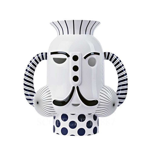 bosa king vase white blue