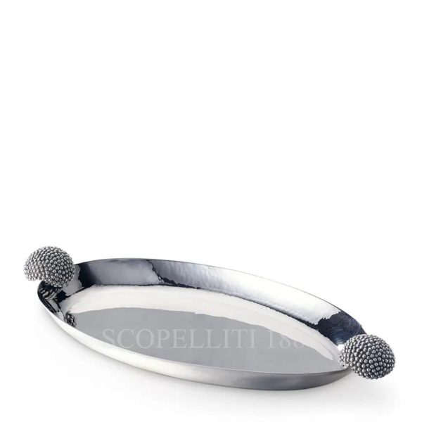 buccellati caviar cookie tray silver