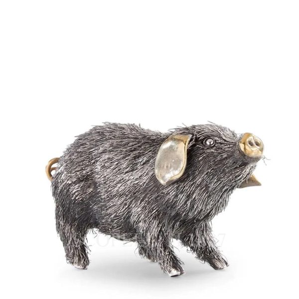 buccellati silver pig figurine