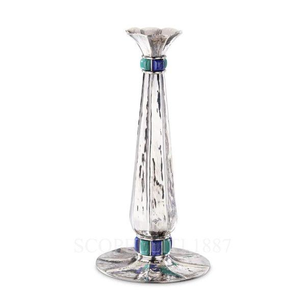 buccellati doge candlestick lazuli malachite