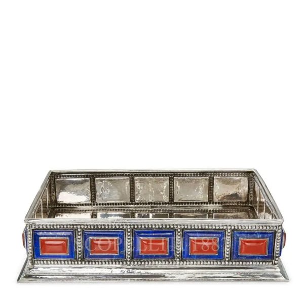 buccellati doge large bowl red jasper lapis