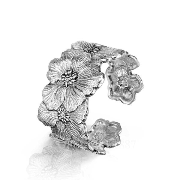 buccellati sterling silver bracelet gardenia blossoms