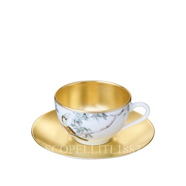 carnets d equateur gold tea cup and saucer 038116p