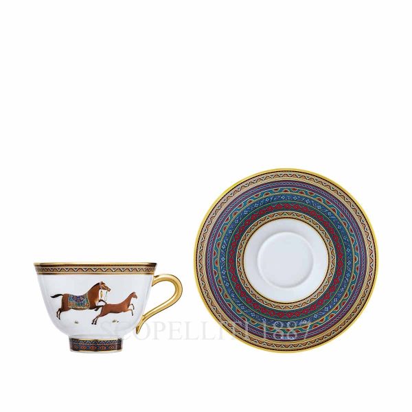 hermes tea cup set cheval d'orient n.6