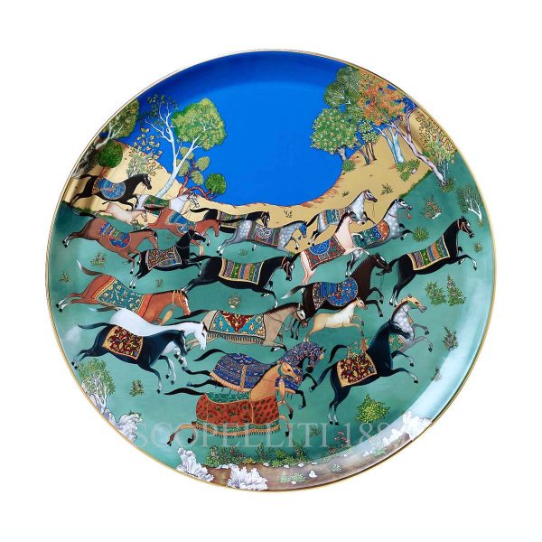 hermes large round tray n.2 cheval d'orient