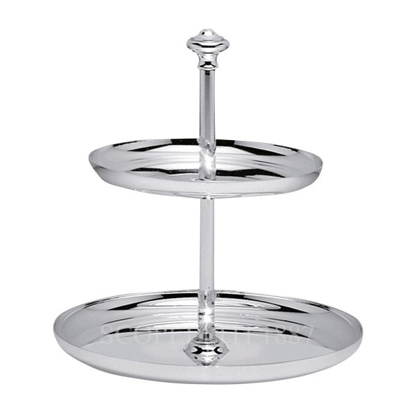 christofle albi 2-tier silver-plated dessert stand