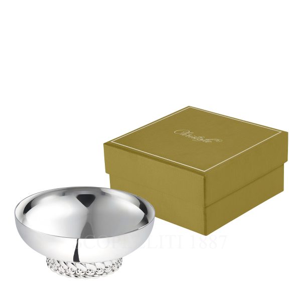 christofle babylone large bowl silver plated gift box