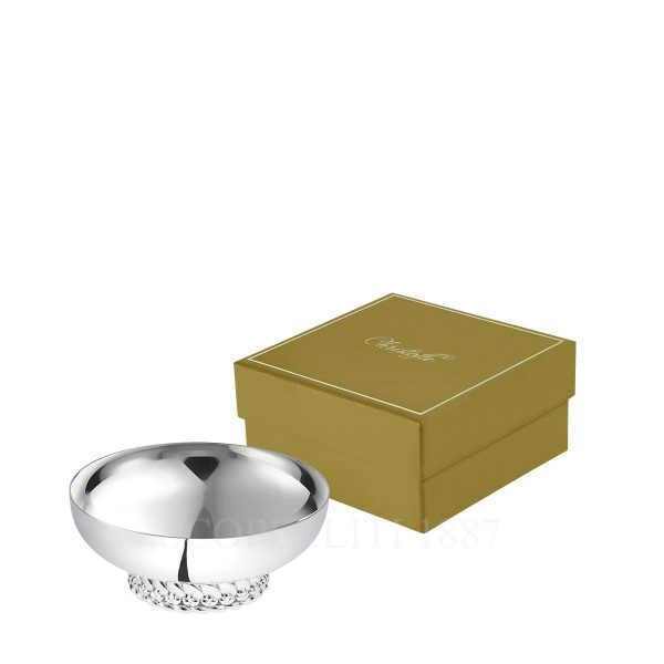christofle babylone small bowl silver plated gift box