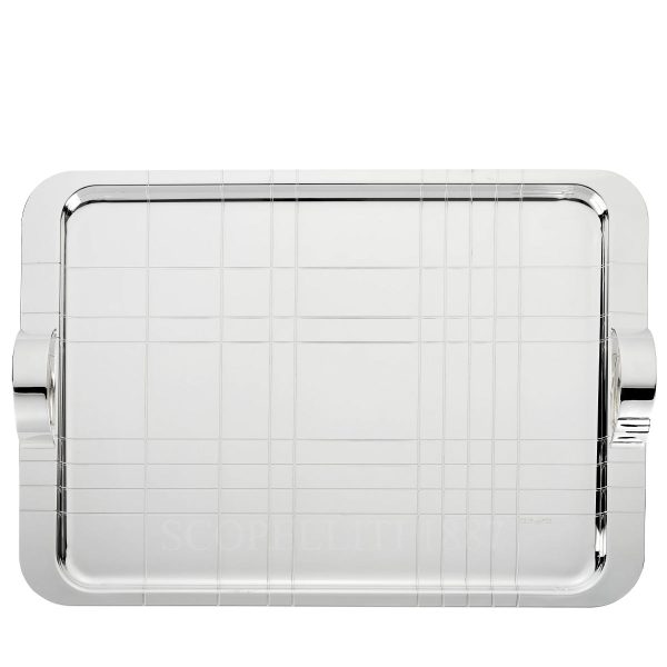 christofle graphik large tray silver plated
