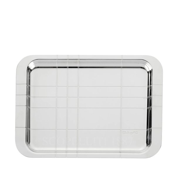 christofle graphik tray silver plated 22x16 cm