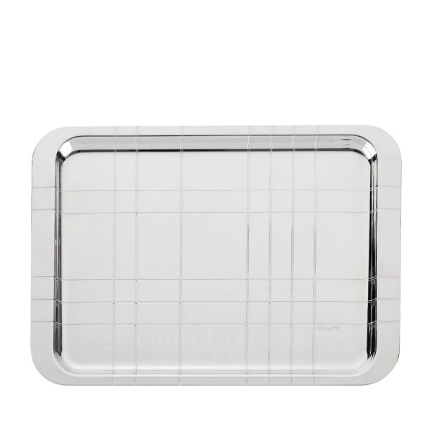 christofle graphik tray silver plated 30x21