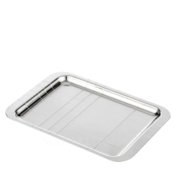 christofle graphik tray silver plated 22x16 cm