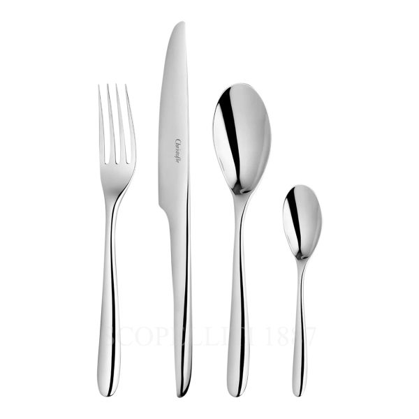christofle l'ame 24 pcs stainless steel cutlery set