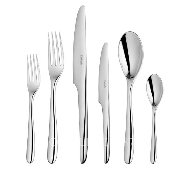 christofle l'ame 36 pcs stainless steel cutlery set