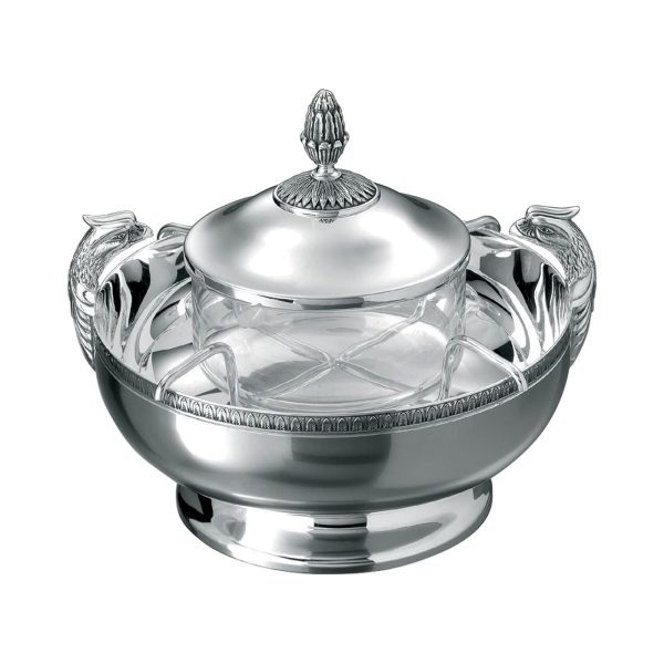 christofle malmaison silver plated caviar serving set