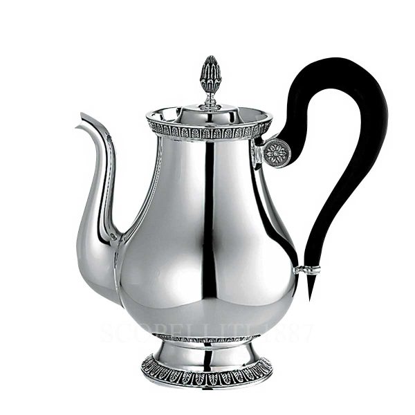 christofle malmaison silver-plated teapot